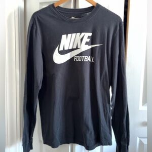 Nike Football Black Long Sleeve with White Logo